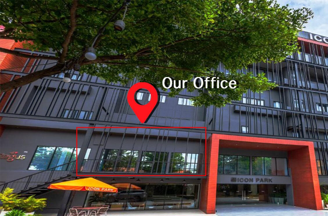 entrance to vera visa agency at icon park in chiang mai